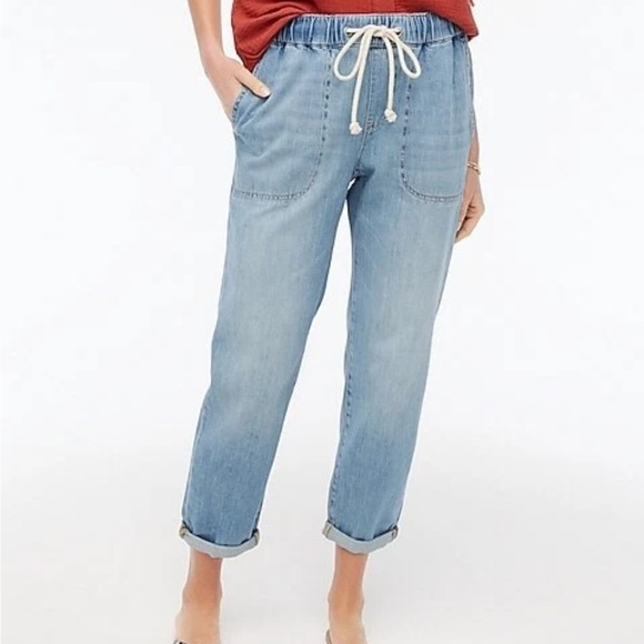 J. Crew Denim - J Crew Woman's Size 29 Denim Jogger Pants w/Rope Tie Closure